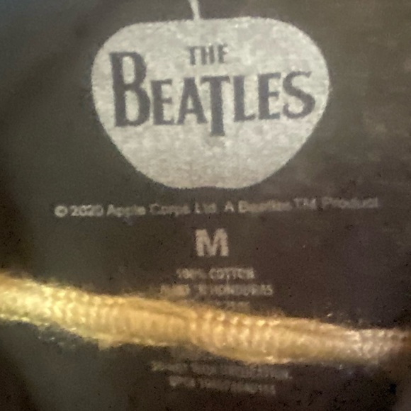 The Beatles black short sleeve cotton tshirt ladies graphic print medium top - Picture 3 of 5